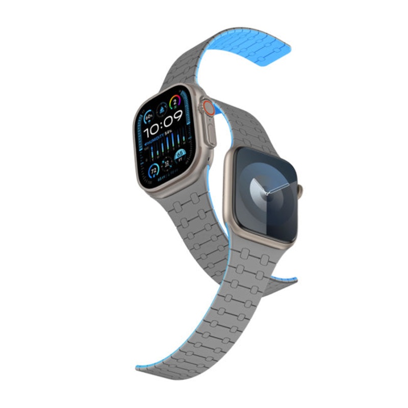 Amazingthing Smoothie Sport Mag Band For Apple Watch 49/45/44/42MM Grey