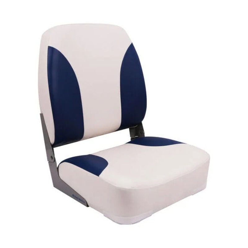 Marine Chair – High Back Seat (16.5 x 15.5 x 22) – White & Blue