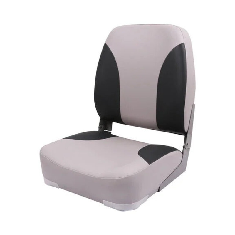 Marine Chair – High Back Seat (16.5 x 15.5 x 22) – White & Grey