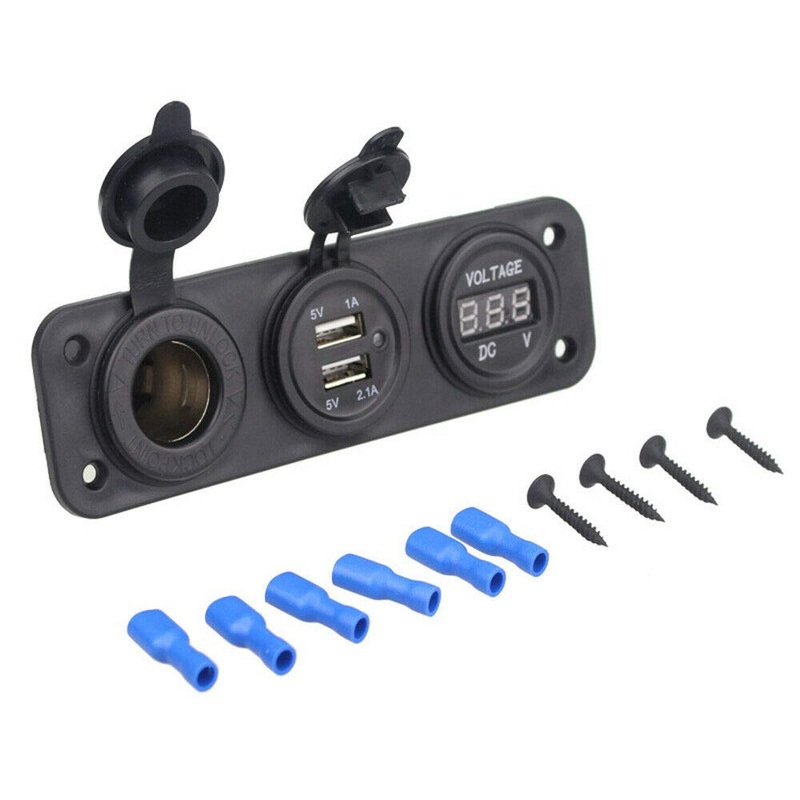 USB Socket – USB + Voltmeter + Busbase