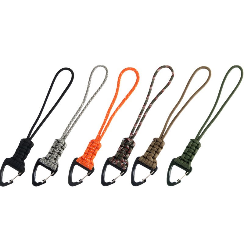 Baracord Keychain|BLACK|ORANGE|GREY|KHAKI|GREEN|CAMO