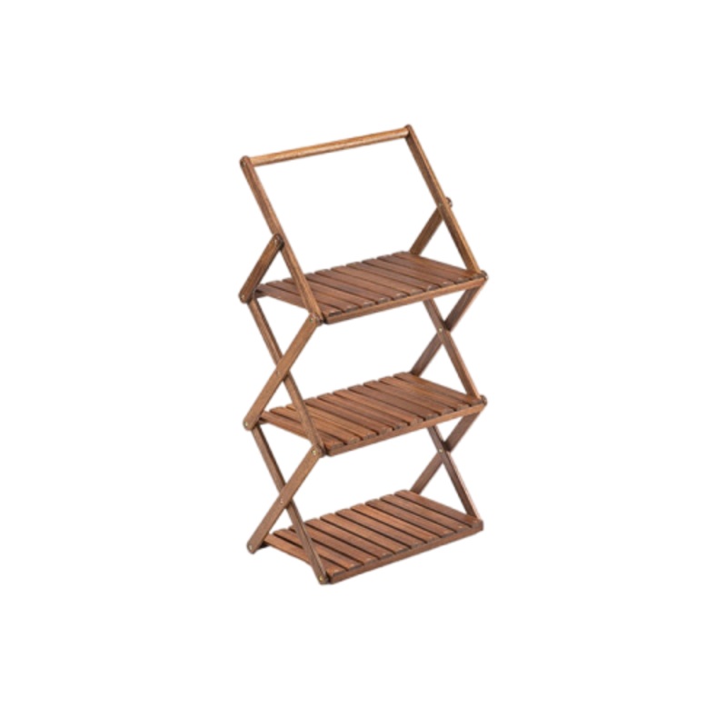 Naturehike Outdoor multi-layer shelf Three-layer Shelf – Wood grain